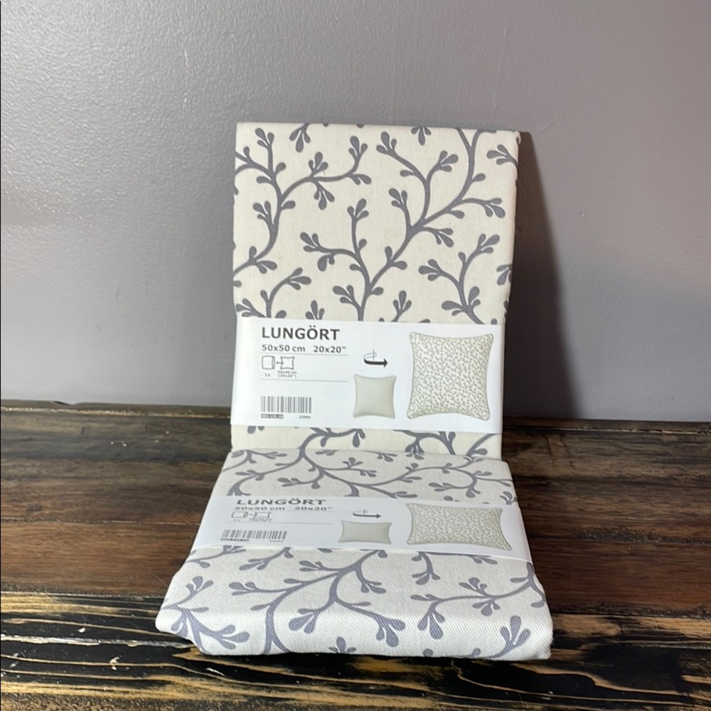 LUNGORT IKEA pillow covers - pair 20” x 20” basic pattern and nice hand feel - Picture 3 of 7